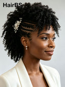 Full Lace wigPre-styled Updo curly wave With Braided