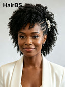 Full Lace wigPre-styled Updo curly wave With Braided