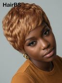 Full lace wig pixie brown for black woman