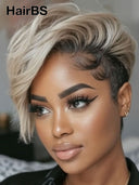 Full lace wig pixie quick weave 100% Human Hair