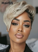 Full lace wig pixie quick weave 100% Human Hair