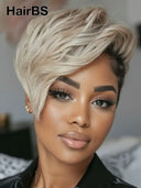 Full lace wig pixie quick weave 100% Human Hair