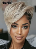 Full lace wig pixie quick weave 100% Human Hair