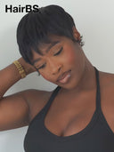 Glueless Wig pixie cut 100% Human Hair
