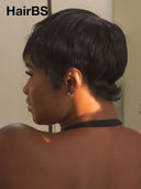 Glueless Wig pixie cut 100% Human Hair