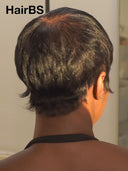 Glueless Wig pixie cut 100% Human Hair