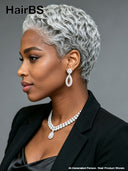 Lace front 13x6 Pixie wig gray quick weave