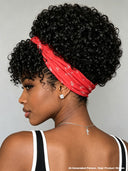 Glueless Wig curly wave headband wig pixie cut 100% Human Hair