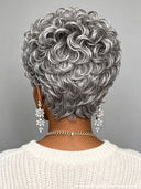 Lace closure 5x5 Pixie wig Elegant Salt and Pepper 