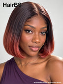 Straight bob 2X6 lace closure the luxe brown 100% Human Hair
