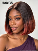 Straight bob 2X6 lace closure the luxe brown 100% Human Hair