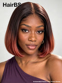 Straight bob 2X6 lace closure the luxe brown 100% Human Hair