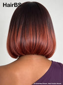 Straight bob 2X6 lace closure the luxe brown 100% Human Hair
