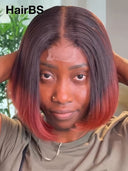 Straight bob 2X6 lace closure the luxe brown 100% Human Hair