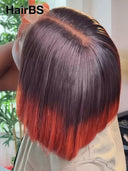 Straight bob 2X6 lace closure the luxe brown 100% Human Hair