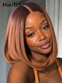 2X6 lace closure the luxe brown Straight bob for black woman