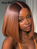 2X6 lace closure the luxe brown Straight bob for black woman