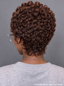 Lace front 13x4 pixie wig finger wave brown