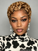 Lace front 13x4 color honey pixie side part wig Quick weave 