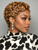 Lace front 13x4 color honey pixie side part wig Quick weave 