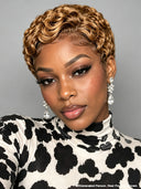 Lace front 13x4 color honey pixie side part wig Quick weave 