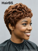 Lace front 13x4 pixie 2 color Quick weave side part