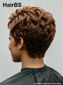 Lace front 13x4 pixie 2 color Quick weave side part
