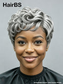Lace front 13x4 pixie 2 color Quick weave side part