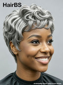 Lace front 13x4 pixie 2 color Quick weave side part