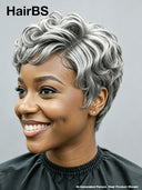 Lace front 13x4 pixie 2 color Quick weave side part