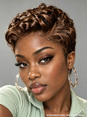 Lace front 13x4 pixie wig Quick weave black or brown
