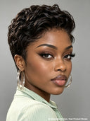Lace front 13x4 pixie wig Quick weave black or brown