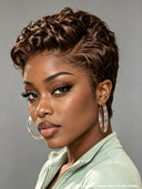 Lace front 13x4 pixie wig Quick weave black or brown