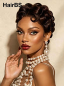 Lace front 13x4 pixie wig black middle part