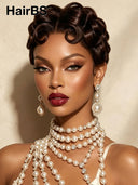 Lace front 13x4 pixie wig black middle part