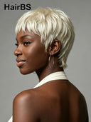 Lace front 13x4 pixie cut wig quick weave white