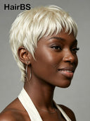 Lace front 13x4 pixie cut wig quick weave white