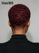 Lace front 13x6 Pixie wig curly burgundy for black woman 