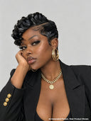 Lace front 13x4 pixie wig Quick weave black for black women