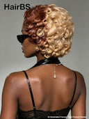 Pixie wig Lace front 13x4 blonde with brown highlight