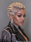 Lace front 13x4 pixie wig blonde quick weave