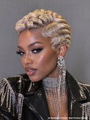 Lace front 13x4 pixie wig blonde quick weave