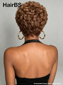 Pixie wig Lace front 13x4 brown finger wave for black woman