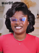 Lace front 13x4 bob wig black wavy