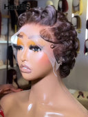Pixie wig Lace front 13x4 brown for black woman