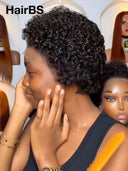 Pixie cut  HD lace wig lace front 13x4 lace curly wave 100% Human Hair for black woman