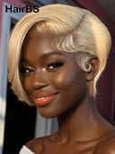 Lace front 13x4 Pixie wig blonde for black women