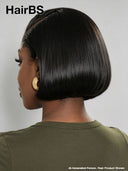The luxe Straight bob 13X6 lace front Natural Black 100% Human Hair
