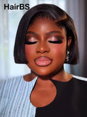 The luxe Straight bob 13X6 lace front Natural Black 100% Human Hair