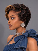 Lace front 13x4 pixie wig Quick weave highlight 